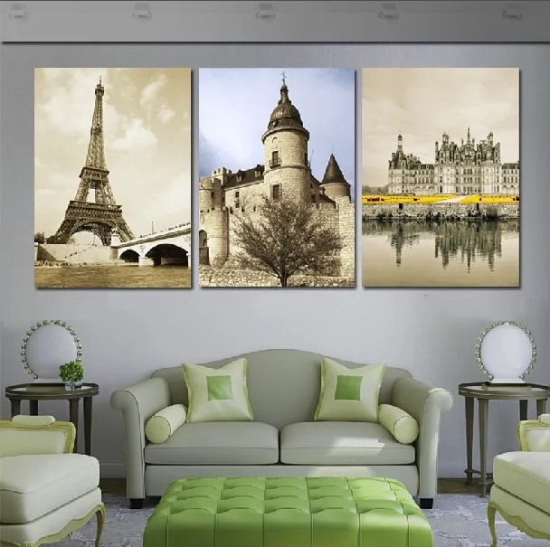 3 Панели картина маслом домашнее декоративное искусство Краска на холсте Печать