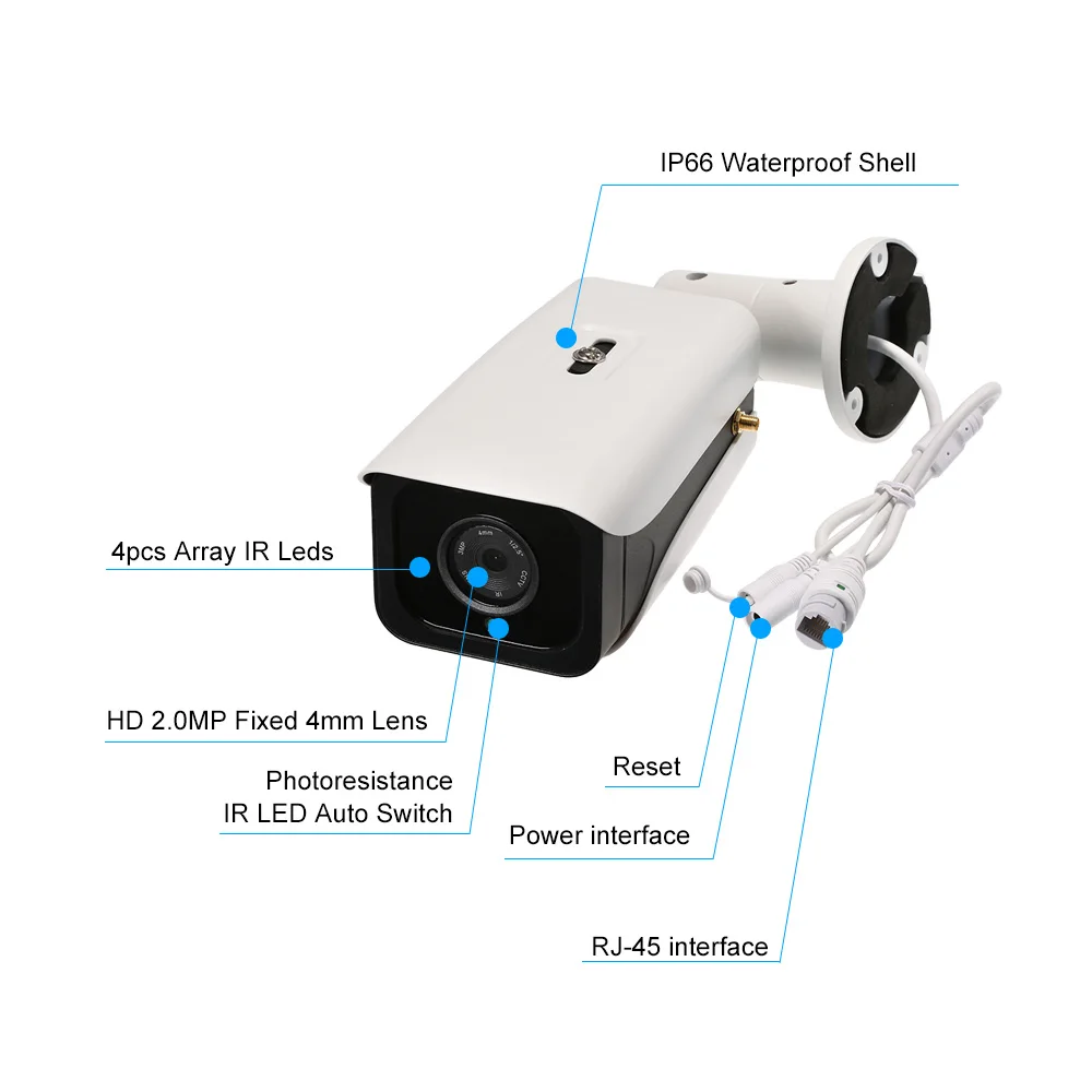 

1080P IP Camera 4G Wireless IP Camera IR-CUT Night Vision Security Camera with SIM Card Slot Outdoor CCTV Camera Video