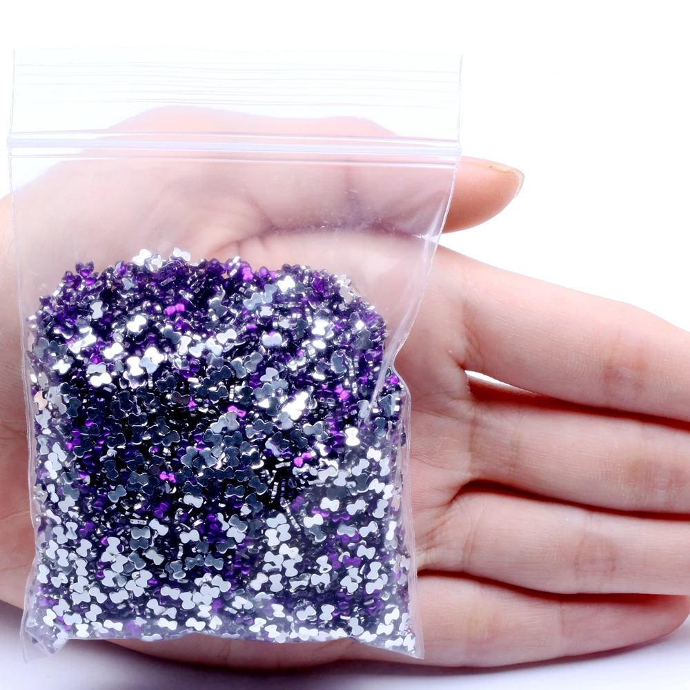 06 violet Бант 30 г 10000 шт Стразы драгоценные камни для украшения ногтей 3D не исправление украшения для ногтей Flatback для дизайна ногтей - Цвет: 06 violet