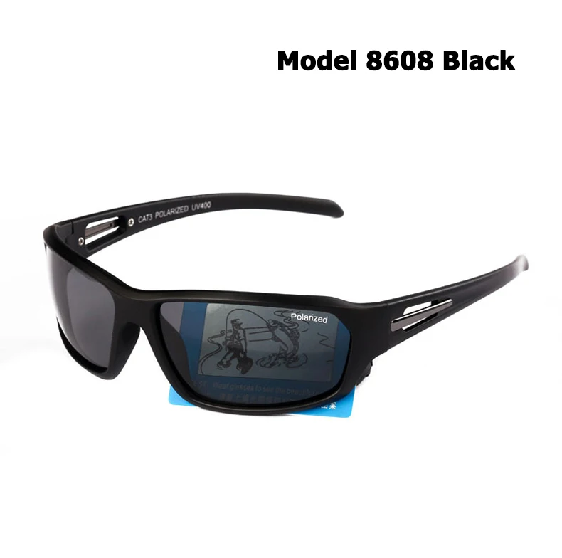 8608 Black JackJad модные уличные спортивные поляризованные солнцезащитные очки, мужские очки для вождения, рыбалки, бега, путешествий, солнцезащитные очки Oculos De Sol - Цвет линз: 8608 Black