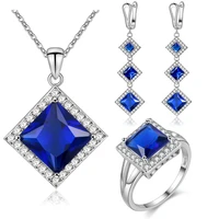 seanlov 2019 new fashion green dark blue geometric crystal cubic zirconia engagement rings for women jewelry