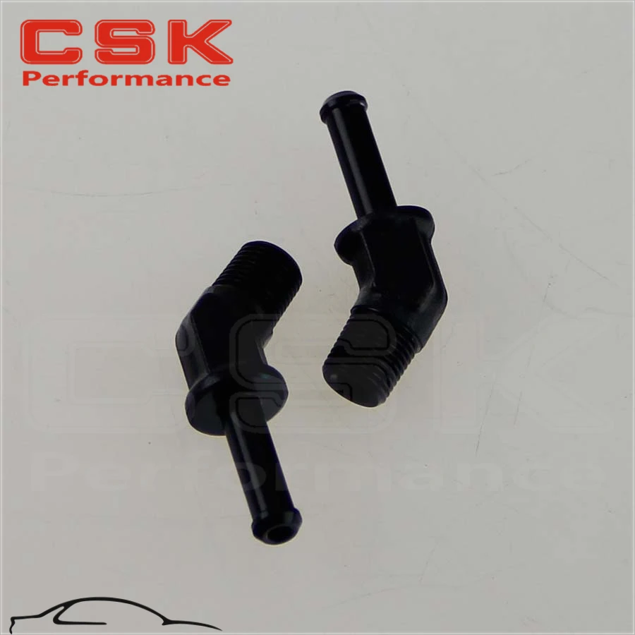 2 шт. алюминиевый 1/4 &quotNPT MALE 45 градусов до 3/8&quot шланг соска AN6 фитинг черный|an6