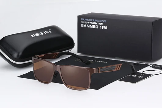 brown HD поляризованные солнцезащитные очки из алюминиево-магниевого сплава UV400 для мужчин и женщин для вождения Модные Винтажные Солнцезащитные очки oculos de sol с подарочной коробкой - Цвет линз: brown