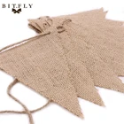 Винтажная джутовая Мешковина, баннер для свадебного декора, реквизит для фотосъемки, праздничная гирлянда, вечерние товары на день рождения