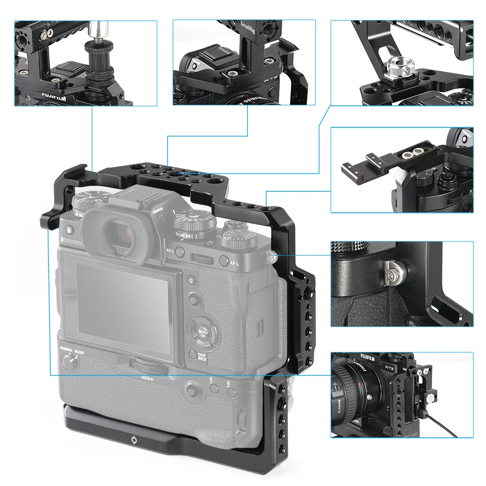 SmallRig X T3 защитный Алюминий сплав клетка для ЖК дисплея с подсветкой Fujifilm Камера