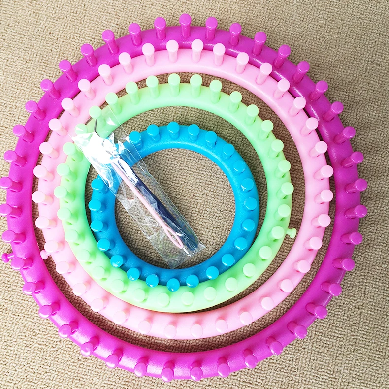Полезные 6 шт./компл. DIY Вязание набор инструментов Круглый вязальщица станках кольцевая Пряжа иглы носок шарф шапка чайник ткань ткацкий станок комплект прошитая вручную инструмент