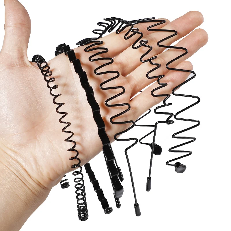 NEW 8types Hot Sale unisex Simple and elegant Wave Shape Black Hair Clips Women And Handsome Men Beauty modeling tool hair clamp |