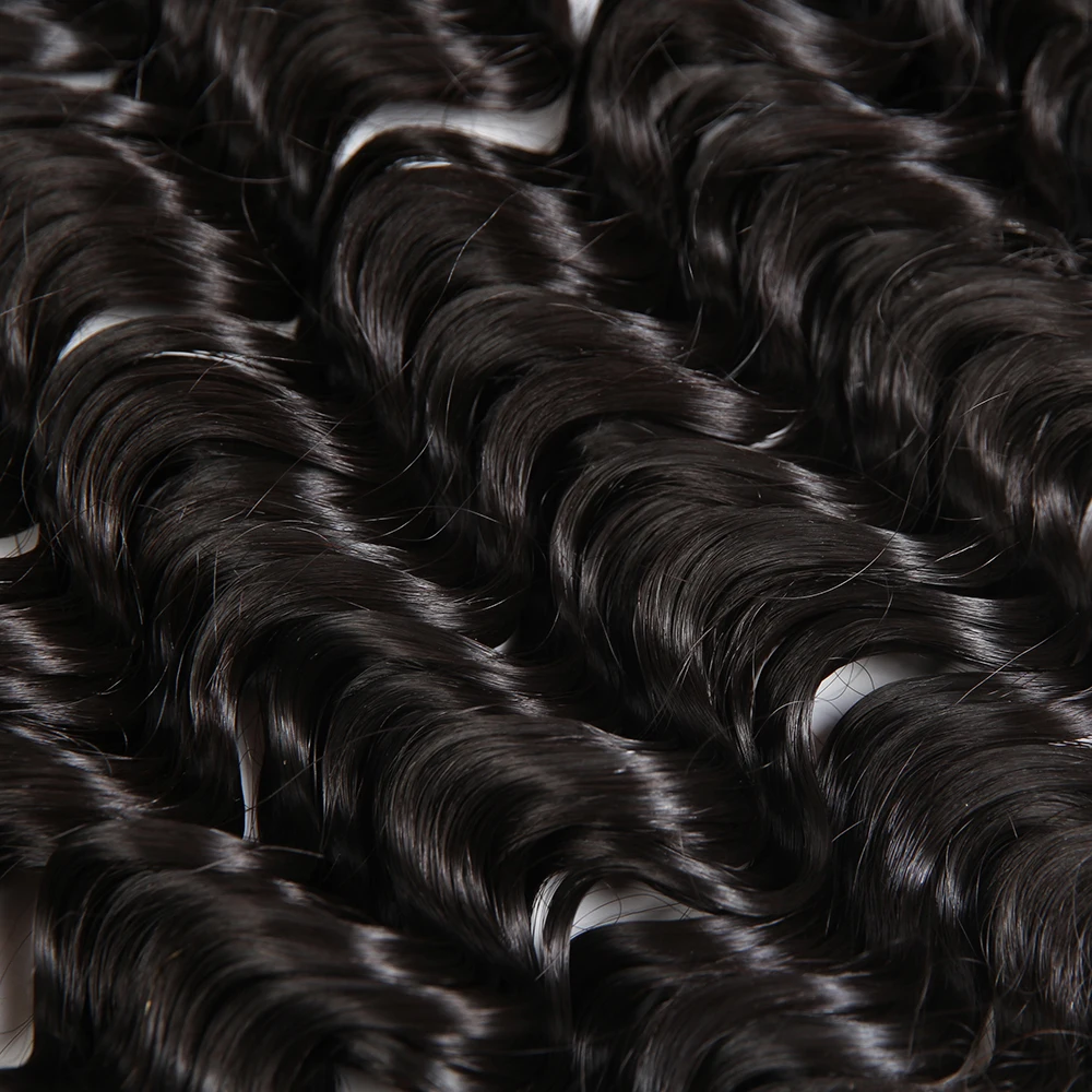 X-TRESS смешанные смесь синтетические человеческие волосы Weave Связки 6 шт./упак. 16-20 дюймов натуральный черный глубокая волна волос Уток для головы