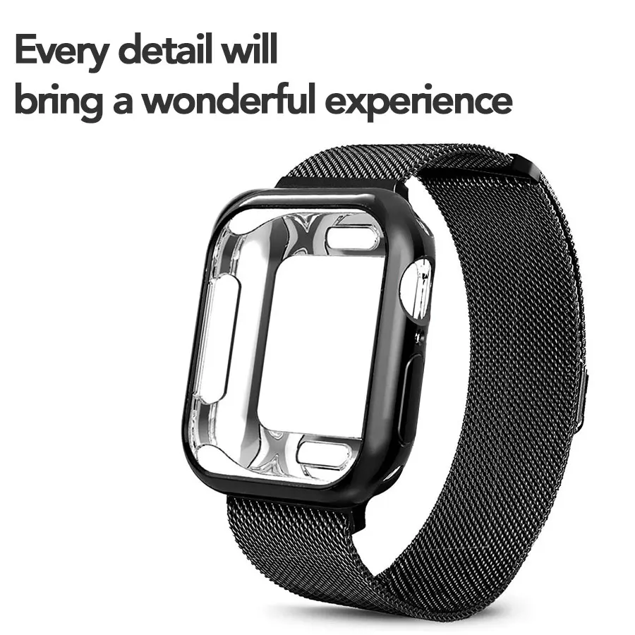 Металлический ремешок для часов Apple Watch силиконовый бампер 38 мм 42 40 44 | Наручные