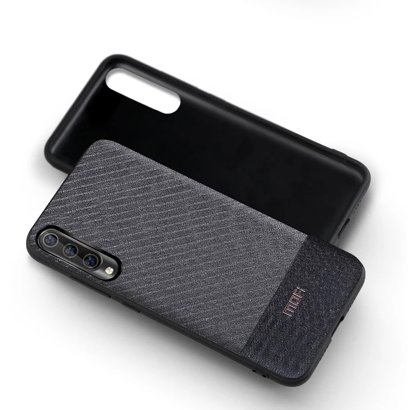 Gray stripe Чехол для Xiaomi Mi 9, чехол Mofi для Xiaomi Mi 9 SE, чехол из ткани для Xiaomi Mi 9 SE, чехол для бизнес-версии SE - Цвет: Gray stripe