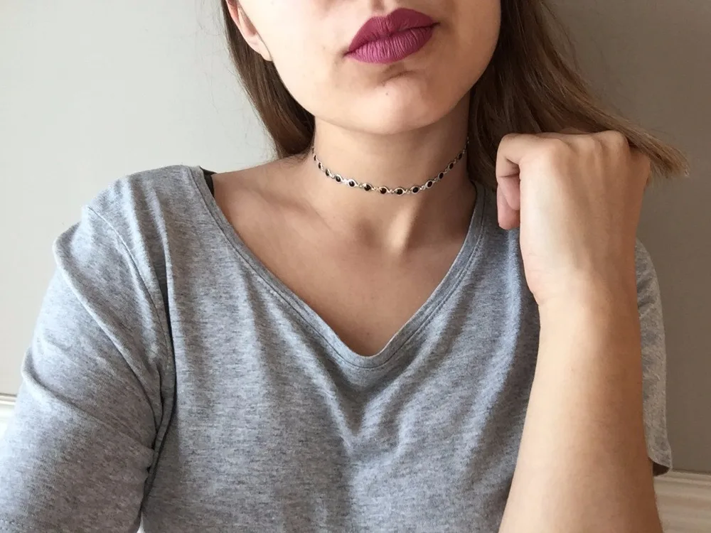 Ожерелье из черных бусин шикарное серебряное ювелирное изделие|black bead necklace|choker