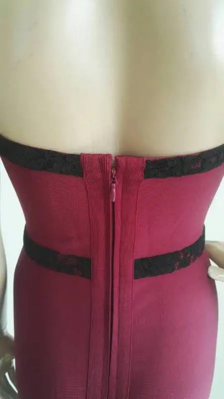 Летние модные пикантные Холтер спинки цвет красного вина Бандажное платье 2017