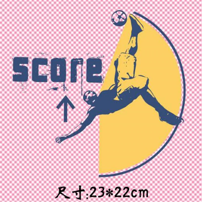Футбольная оценка патчи для одежды 3d наклейки железо на переноске Мужская