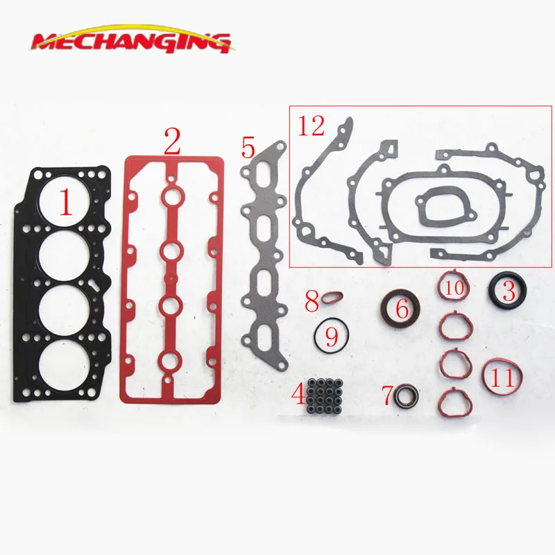 Для FIAT PALIO BRAVA SIENA STILO BRAVO 16 V 188A5. 000 188 A5.000 детали двигателя полный комплект прокладок
