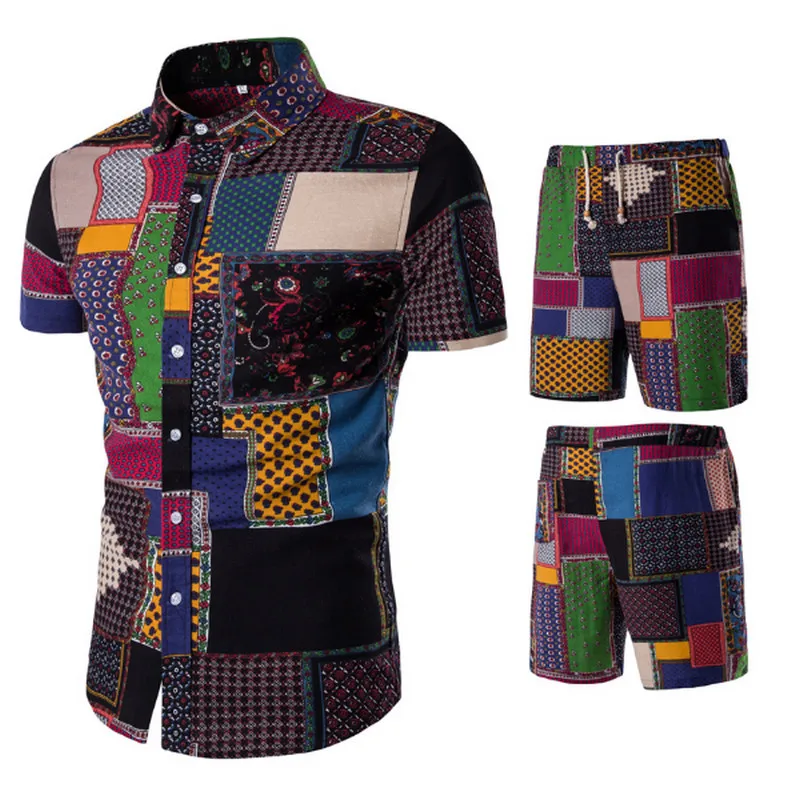 Новинка летний мужской комплект из 2 предметов футболка с коротким рукавом и