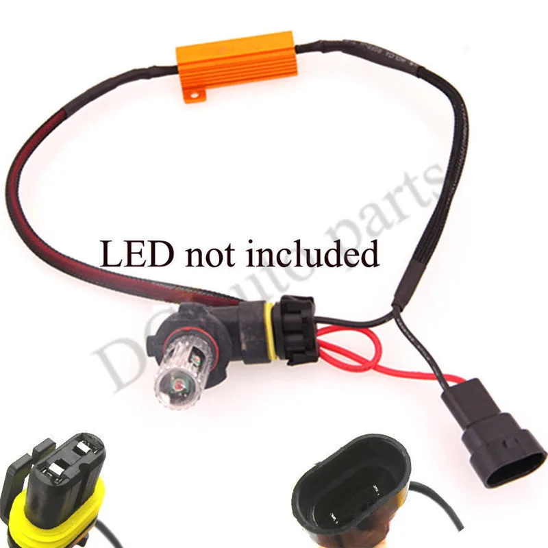 2pcs/lot 9006 LED Decoder Load Resistor HB4 Warning Canceller Canbus Error Free Adapter for Headlights Fog DRL Lamps Bulbs | Автомобили и