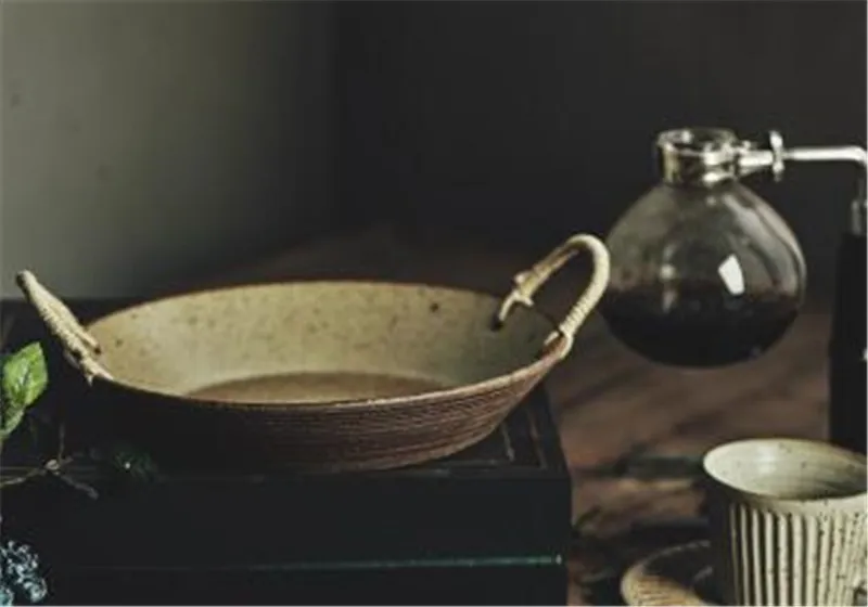 KINGLANG керамические фотографии персонализированные каменные плиты столовая посуда в ретро стиле японский стиль миска для супа стейк западное блюдо