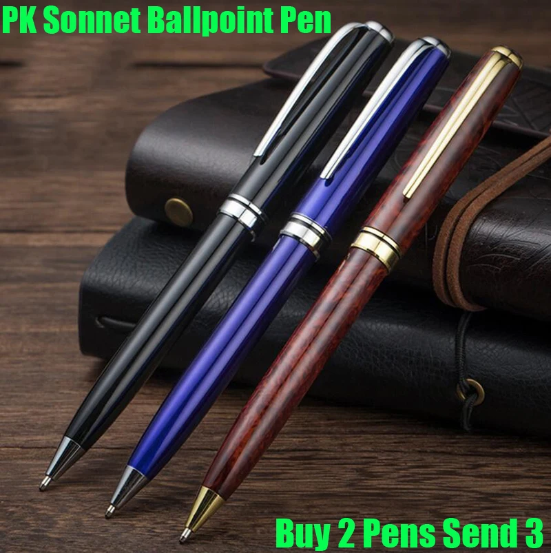 

Брендовая шариковая ручка Sonnet, полностью металлическая ручка для письма в деловом стиле, ручка для школьников и студентов, купить 2 ручки, от...