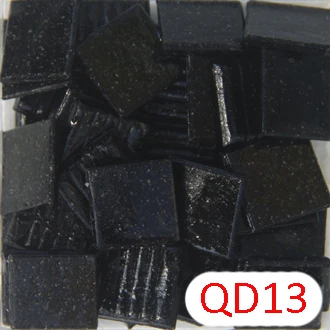 QD13 200 г/68 шт 20X20 мм 3/4 дюймов белая черная серия кварцевая мозаика россыпью мозаики хобби, DIY поставщик материалов, Кварцевая стеклянная плитка - Цвет: QD13