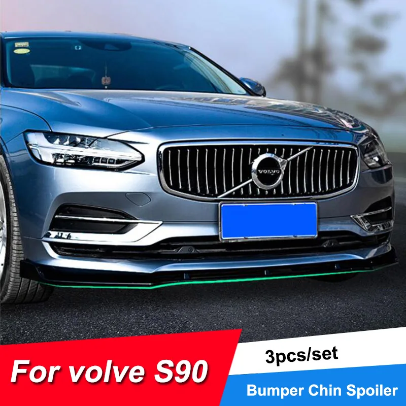 Спойлер для бампера volvo S90 2017 18 19 декоративный элемент защита подбородка
