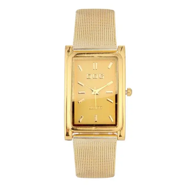 Новая мода Элитный бренд Для женщин Нержавеющая сталь ремешок прямоугольник