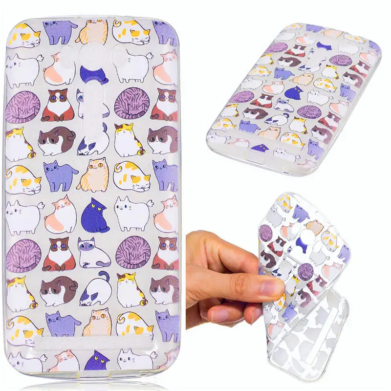 ZenFone 2 Laser ZE500KL Silicone Case Transparent Animal Silicon TPU Skin Soft Back Cover for Asus Zenfone |