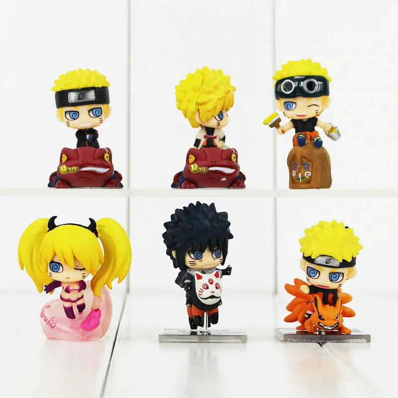 6 шт./лот экшн фигурка Q Edition коллекция игрушек животных|gift collection|action figure narutofigure naruto