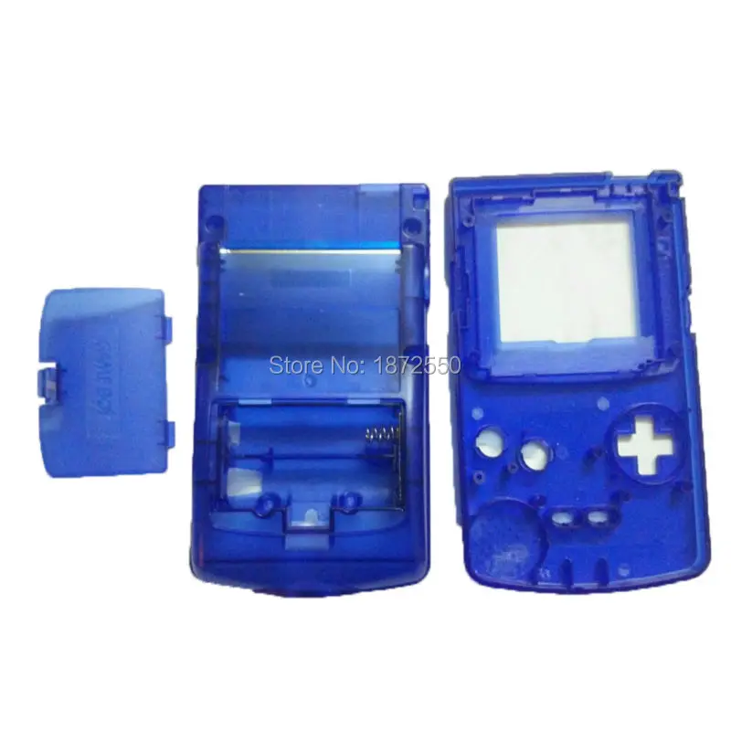 Горячая прозрачный голубой цвет игра Пластик Корпус для NintendoGBC оболочки с