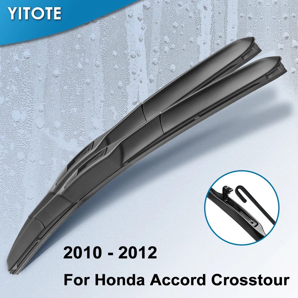 

YITOTE Hybrid Wiper Blades for Honda Accord Crosstour Fit hook Arms