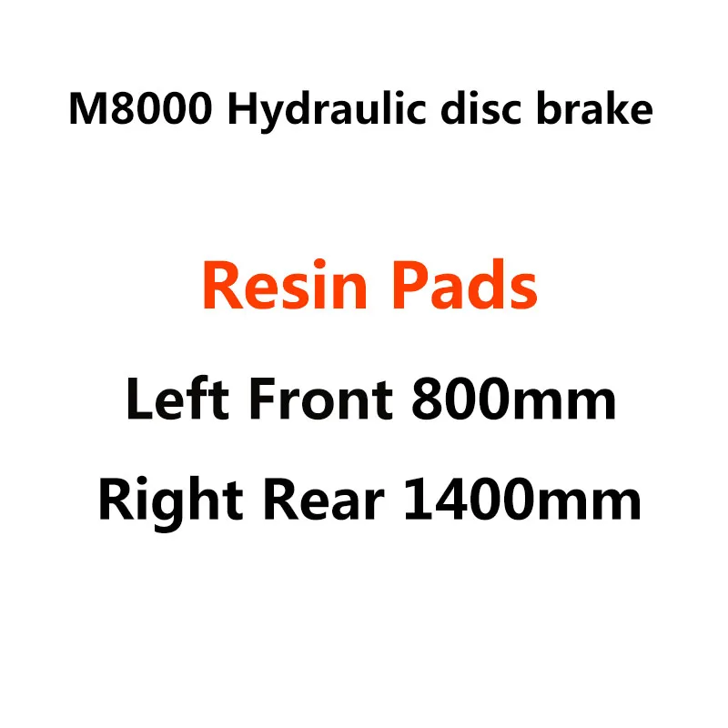 Resin Pads Shimano Deore XT M8000 M8100 дисковый тормоз Горный велосипед гидравлический дисковый Тормоз MTB ICE-TECH левый и правый 800/850/900/1400/1500/1600 мм - Цвет: Resin Pads