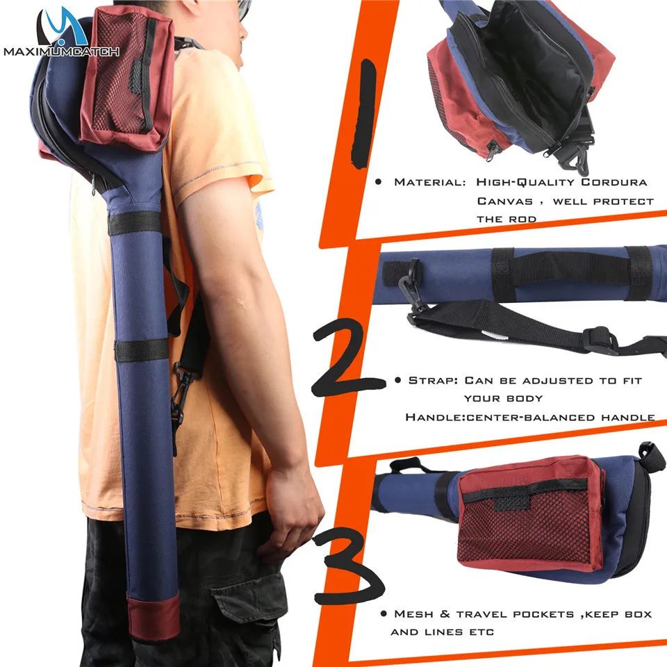 Чехол Maximumcatch для удочки ловли нахлыстом с катушкой треугольная Cordura Canvas & Carbon 9