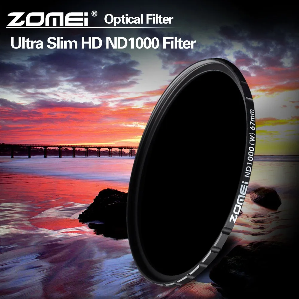 ZOMEI 67 мм ND1000 HD Тонкий ND фильтр с многослойным покрытием 10 stop/3 0 нейтральная