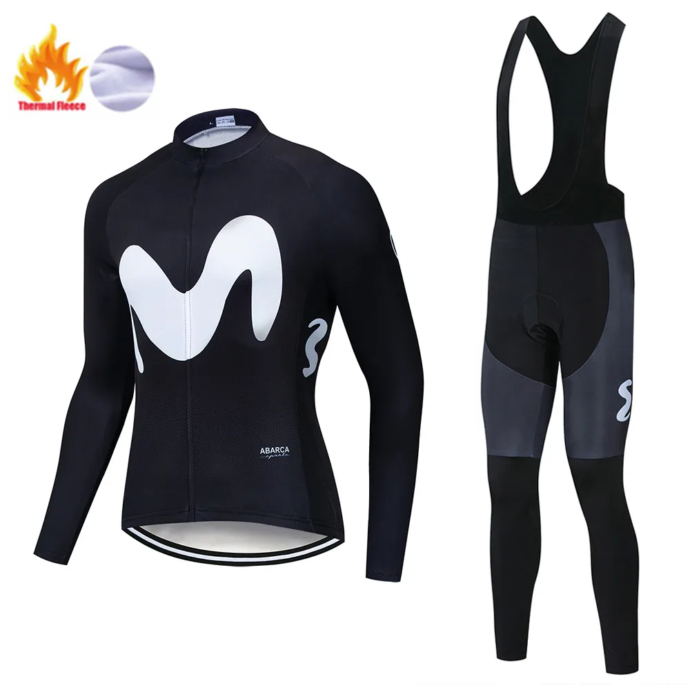 Winter Cycling set Мужской зимний термо велосипедный комплект одежды M длинный рукав Велоспорт Джерси Набор Ropa Ciclismo мотобайк; велорубашка велосипедная одежда - Цвет: Winter Cycling set