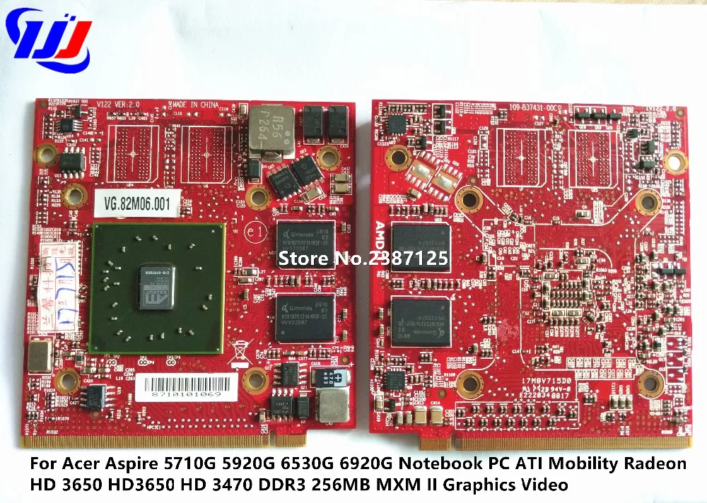 Для Ace r Aspire 4920G 5530G 5720G 5920G 7520G 8920G для ATI Radeon HD3650 HD 3650 DDR2 512 Мб Графика карты