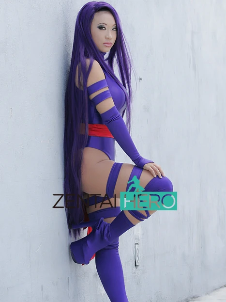 Бесплатная доставка DHL 2017 сексуальный X-Men Psylocke Elizabeth костюм braddock Фиолетовый
