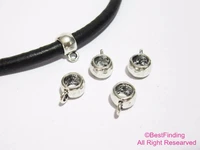 5mm charm holder slider beads 5mm leather findings loops bails rb200