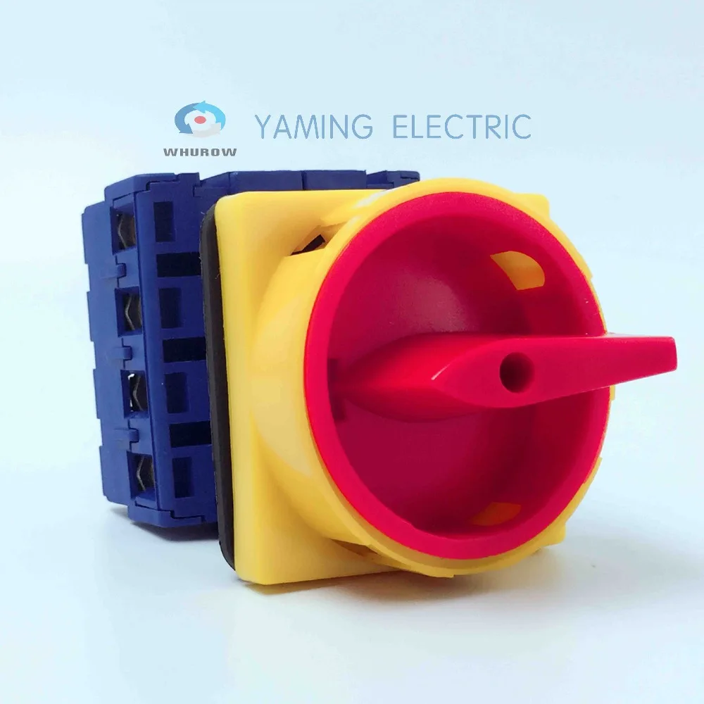 Выключатель изолятора нагрузки с панелью навесного замка 63 А 4 фазы 2-позиционный