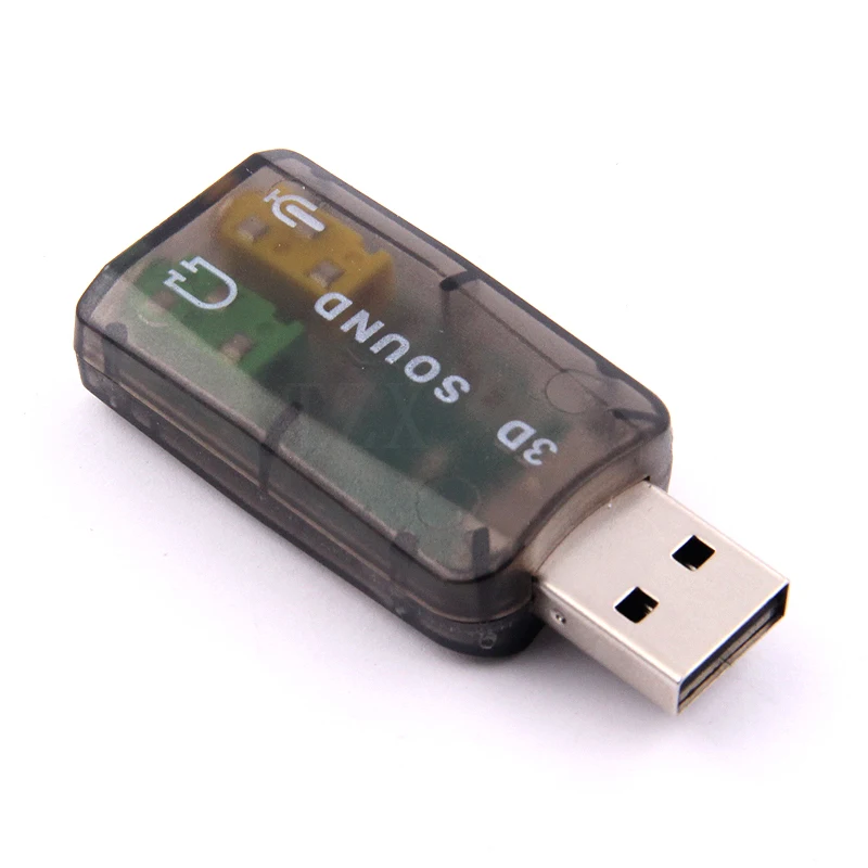 10 шт./лот V5.1 3D USB для Аудио внешняя звуковая карта адаптер 5 1 канальный звук