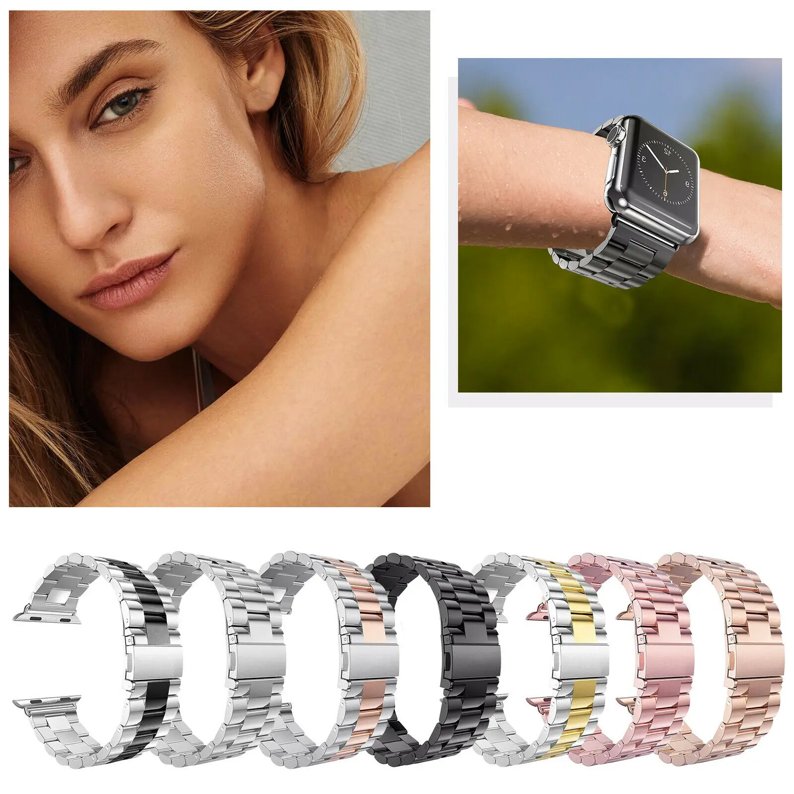 Металлический ремешок Correa для Apple Watch Series 1 2 3 4 умный фитнес-браслет 38 мм 42 мм Pulsera ремешок смарт-Аксессуары