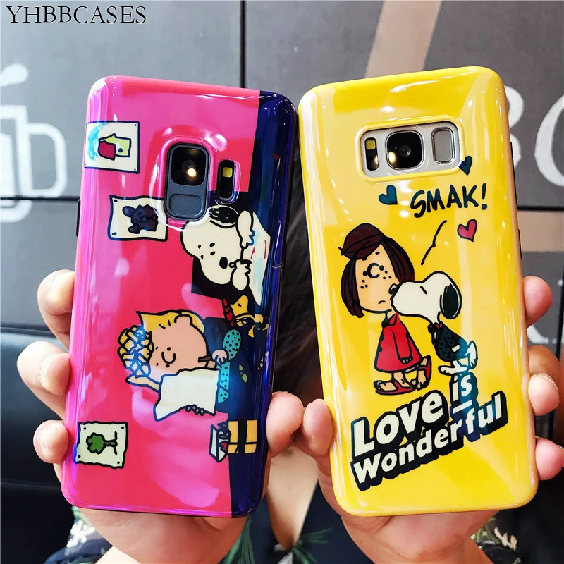 YHBBCASES Мультяшные чехлы для телефонов Samsung Note 8 9 чехол милый ПЭТ Blu Ray мягкий Galaxy S8 S9