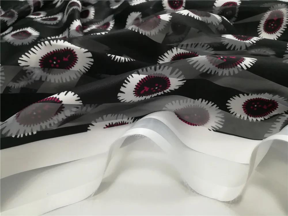 Красивая африканская ткань из органзы с принтом и лентой плотная ленты для