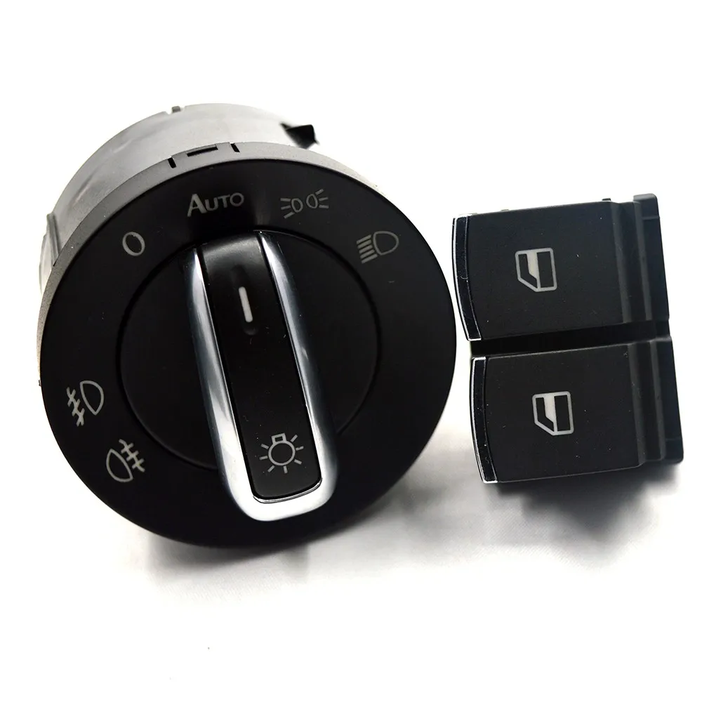 Хром переключатель для фар VW passat B6 Eos Golf 5 6 GTI mk5 mk6 5K3959857 5ND941431B 2 шт.|chrome window switch|headlight