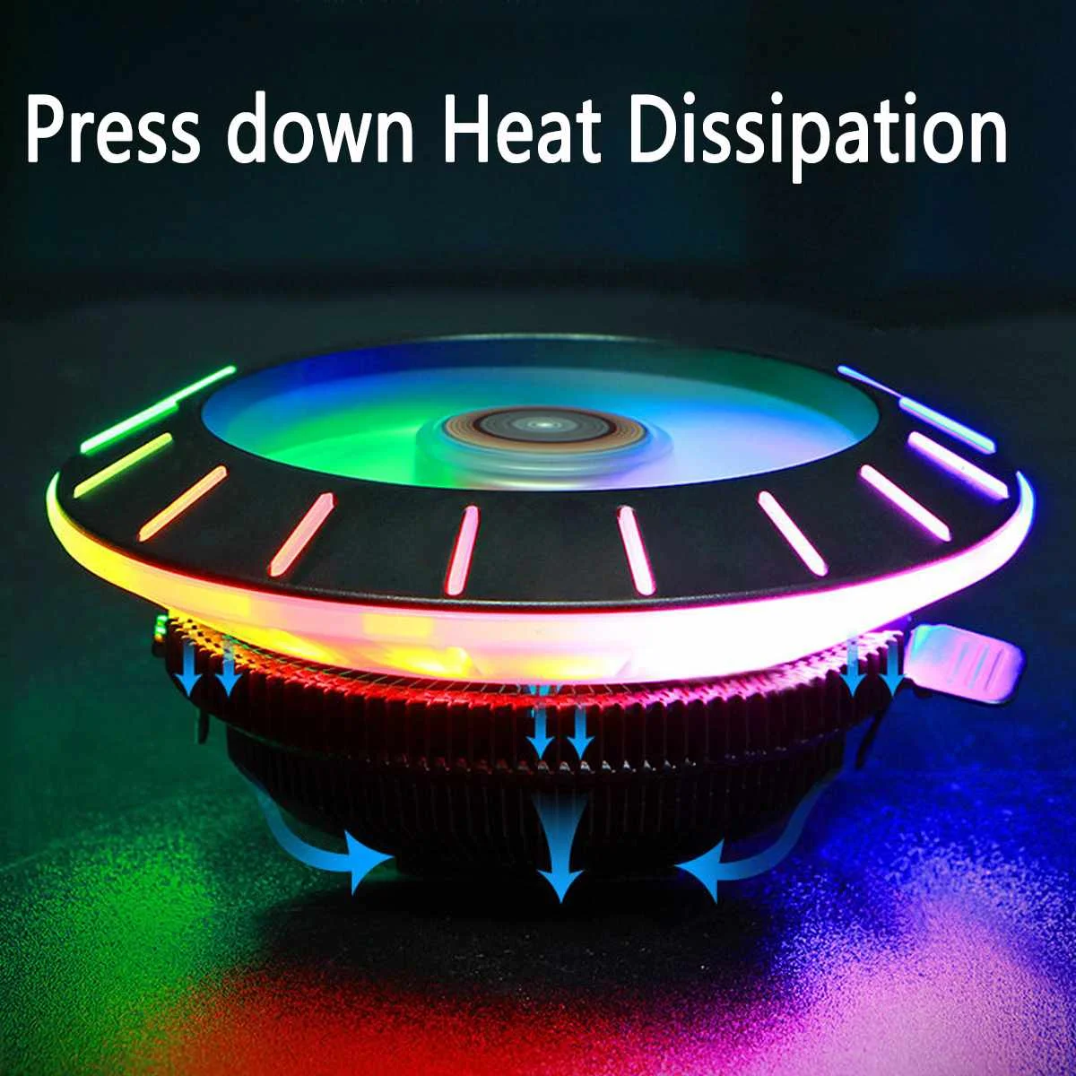 Универсальная цветная(RGB) Процессор кулер с цветовой моделью RGB Вентилятор охлаждения тихий охлаждающий вентилятор радиатора для LGA 115X/775 AMD FM2/FM1/AM3+/AM4/AM2/940/939/754