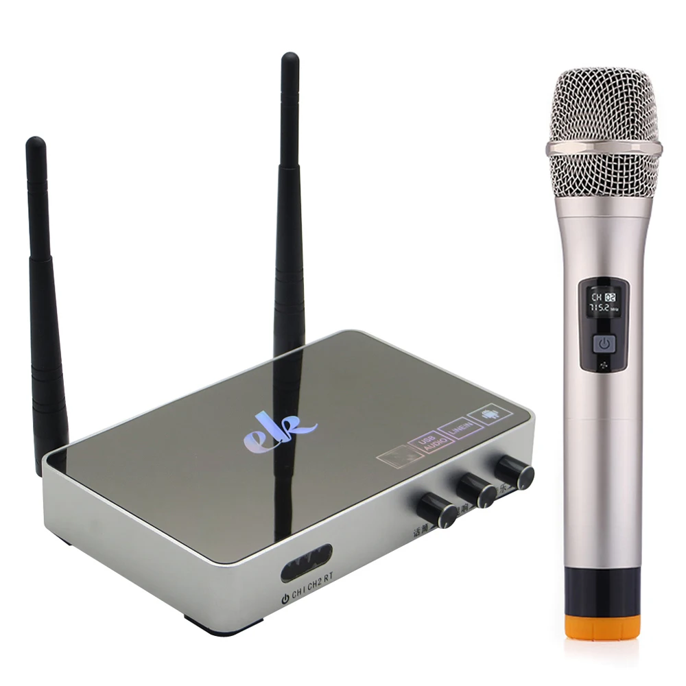 K5 Профессиональный UHF Беспроводной V4.0 микрофон семейный домашний автомобильный караоке система эхо пение микрофон коробка караоке плеер