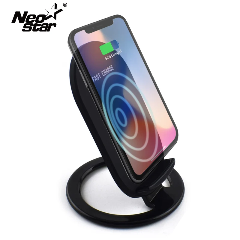 Qi Беспроводное зарядное устройство Подставка для iPhone X 8 Plus Xs Xr Samsung Galaxy S8 S7 быстрая
