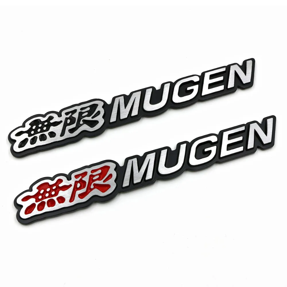 3D Mugen Мощность Автомобильный логотип эмблема для задней Знак алюминий хром
