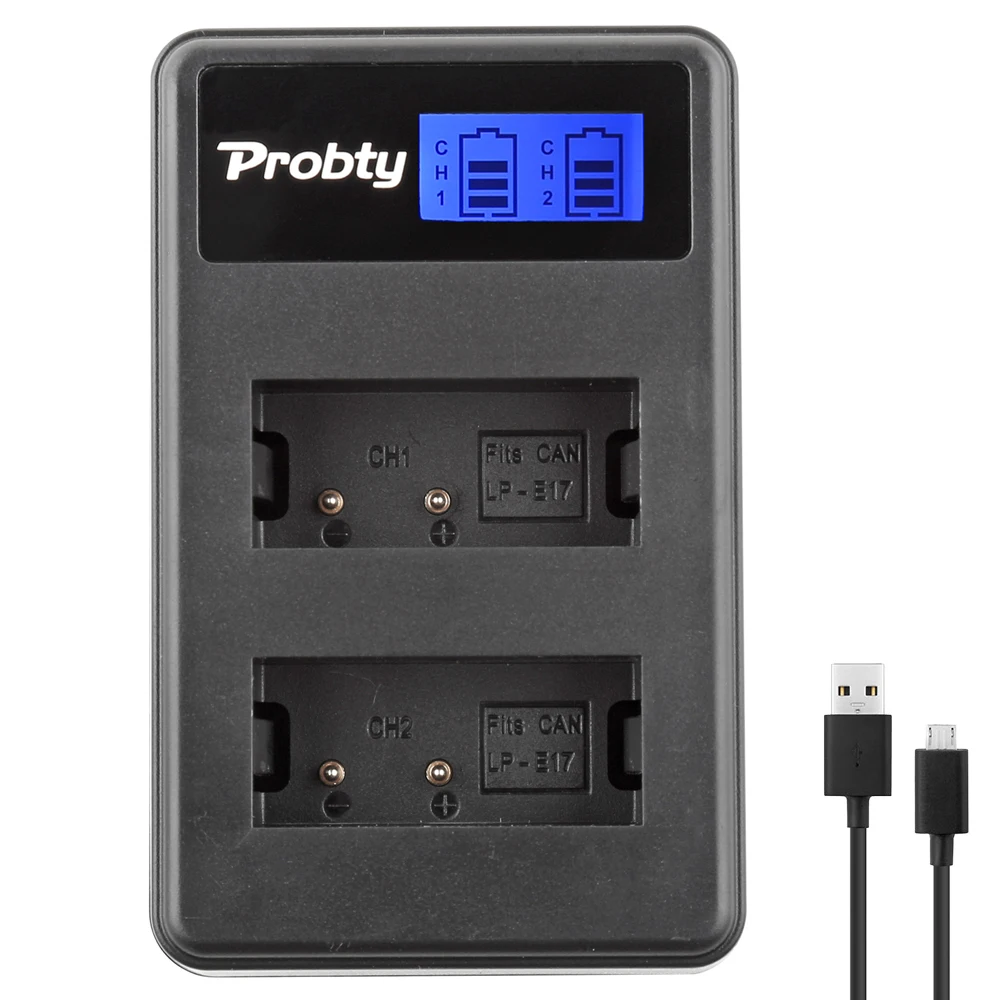 4 шт. LP-E17 LPE17 LP E17 Камера Батарея акумуляторная батарея + ЖК-дисплей USB Зарядное