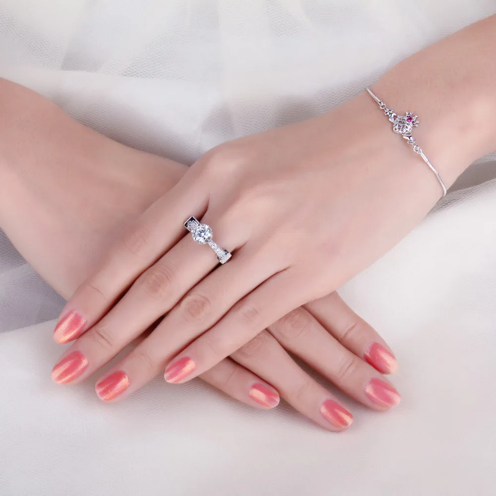 JewelryPalace архитектура 1.4ct кубического циркония Solitaire обручение кольцо 925 пробы