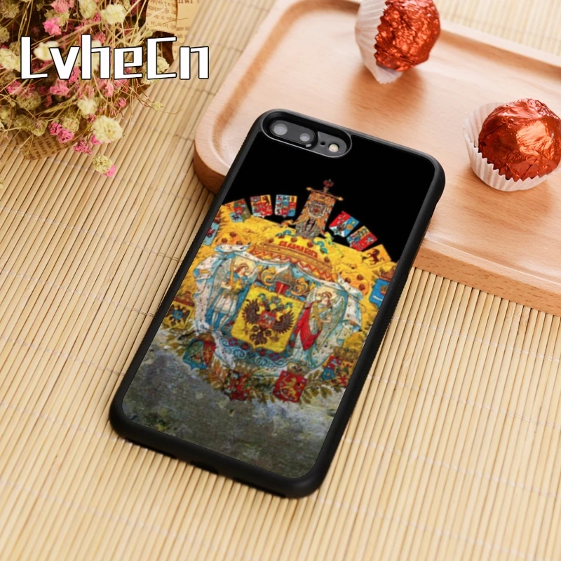 LvheCn Flag Coat of arms Russia Empire Phone Case Cover For iPhone 5 6 6s 7 8 plus 11 pro X XR XS max Samsung S7 edge S8 S9 S10 |