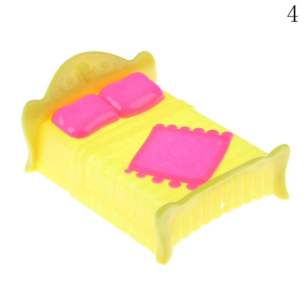 Милая пластиковая качалка колыбель кровать игрушки для кукольного домика - Фото №1